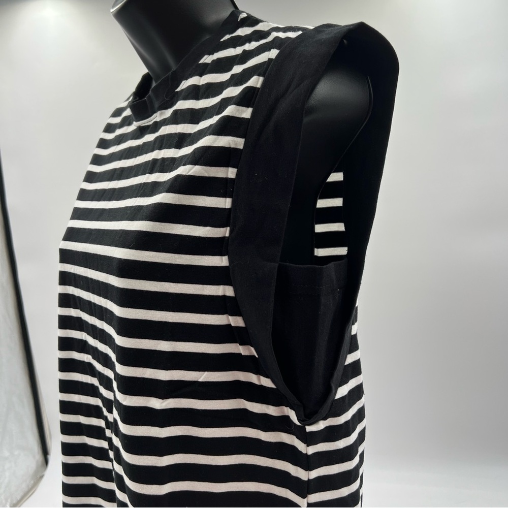 Women’s Dokotoo black and white striped sleeveless shirt SZ S. NWT - Picture 5 of 6